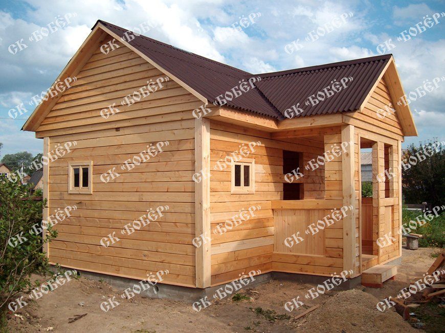 Баня из бруса 5x4 в Железнодорожном 