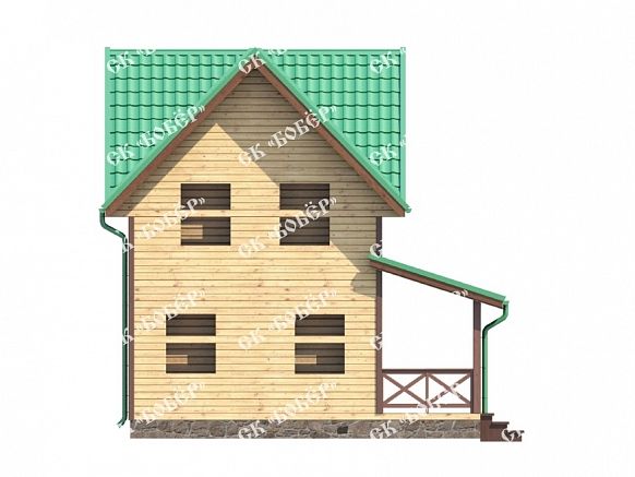 Сруб из бруса 7х8. фото